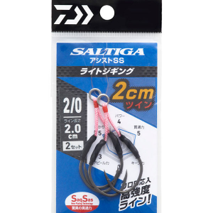 Ассист крючки Daiwa Saltiga Assist Hook SS Light Jigging 2см #2/0