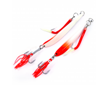 Пилькер Bottom Strike BiColor Pilk 700гр (White-Fl.Red/Glow)